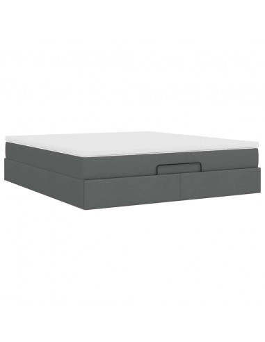 Struttura Letto Pouf con Materasso 180x200 cm in Tessuto