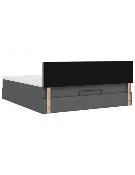 Struttura Letto Pouf con Materasso 180x200 cm in Tessuto