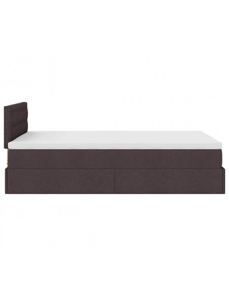 Struttura Letto Pouf con Materasso 80x200 cm in Tessuto