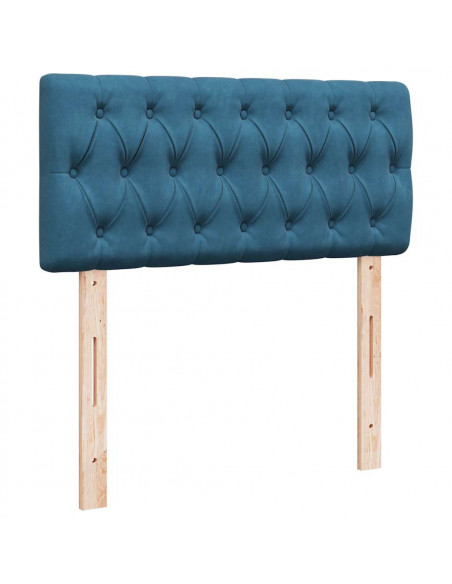 Struttura Letto Pouf con Materasso 90x200 cm in Velluto