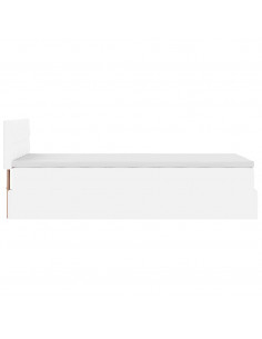 Struttura Letto Pouf con Materasso 90x200 cm Similpelle 2