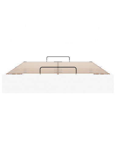 Struttura Letto Pouf senza Materasso Bianco 140x190 cm Similpelle