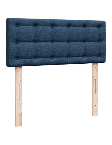 Pouf Letto con Materasso e LED Blu 120x190cm in Tessuto