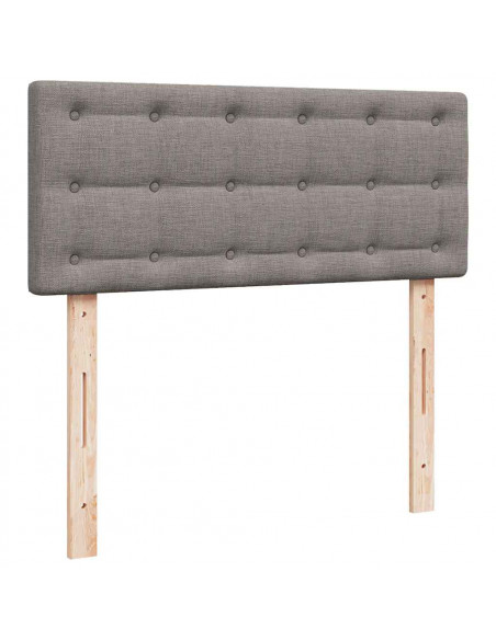 Struttura Letto Pouf con Materasso Tortora 120x200cm in Tessuto