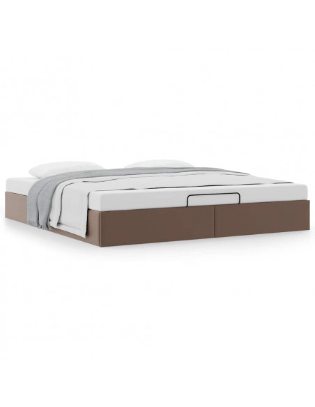 Struttura Letto Pouf senza Materasso 180x200 cm Similpelle