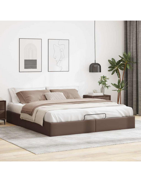 Struttura Letto Pouf senza Materasso 180x200 cm Similpelle