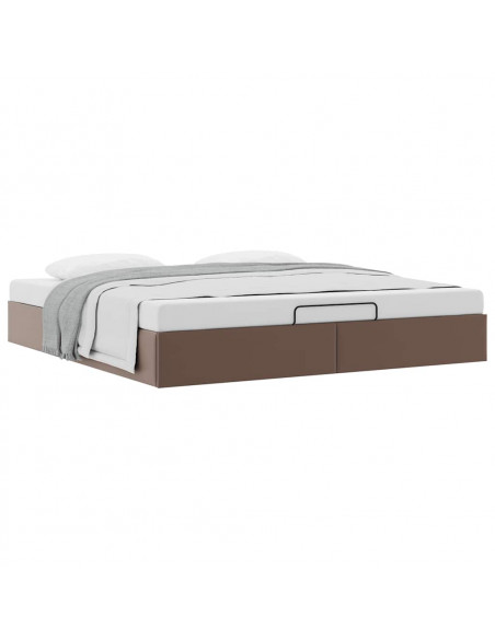 Struttura Letto Pouf senza Materasso 180x200 cm Similpelle