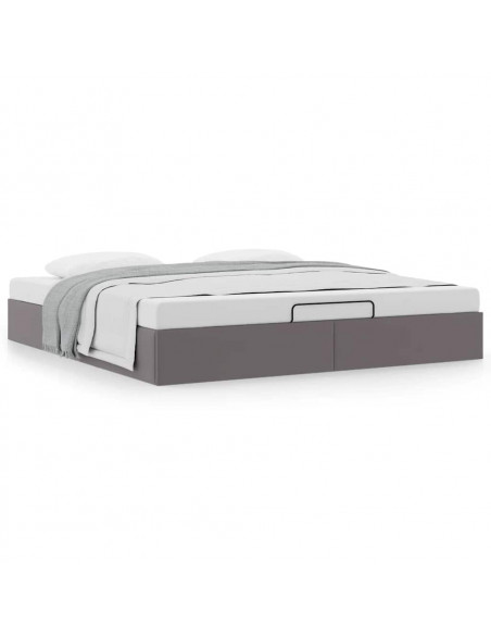 Struttura Letto Pouf senza Materasso 180x200 cm Similpelle