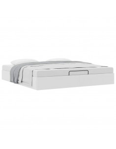 Struttura Letto Pouf senza Materasso 180x200 cm Similpelle 2