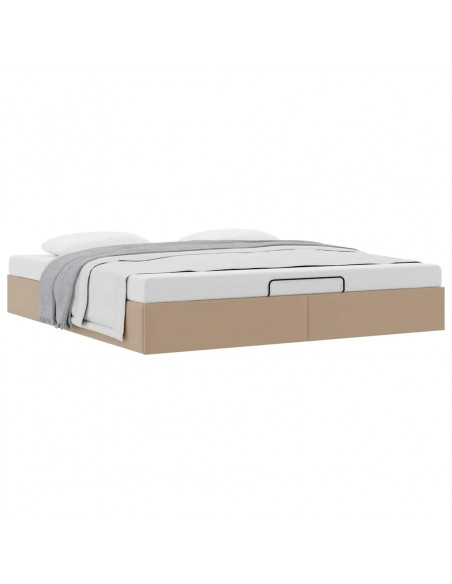 Struttura Letto Pouf senza Materasso 200x200 cm Similpelle