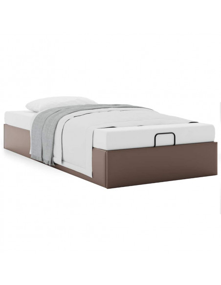 Struttura Letto Pouf senza Materasso 90x190 cm Similpelle