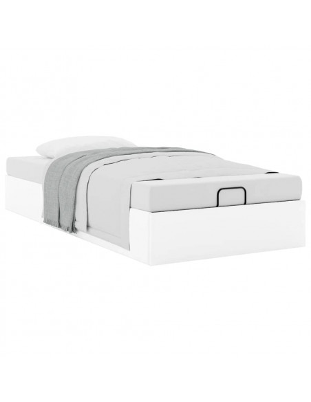 Struttura Letto Pouf senza Materasso 90x190 cm Similpelle