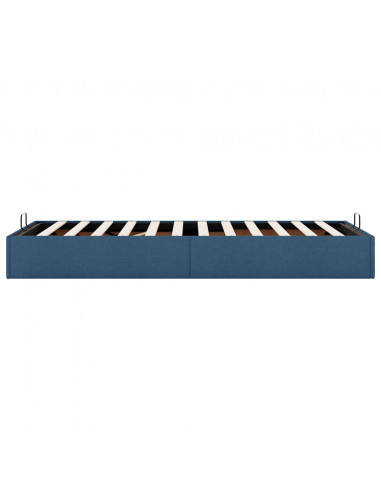 Struttura Letto Pouf senza Materasso Blu 100x200 cm in Tessuto