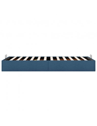 Struttura Letto Pouf senza Materasso Blu 80x200 cm in Tessuto