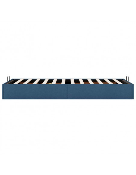 Struttura Letto Pouf senza Materasso Blu 80x200 cm in Tessuto