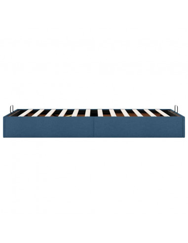 Struttura Letto Pouf senza Materasso Blu 90x190 cm in Tessuto