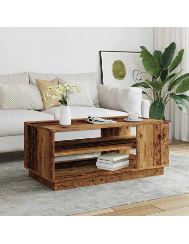 Tavolino da Salotto Legno Antico 102x55x43 cm Legno Multistrato