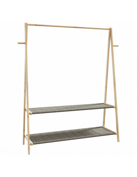Appendiabiti con Ripiani 132x45,5x150,5 cm in Bambù