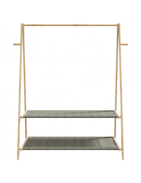 Appendiabiti con Ripiani 132x45,5x150,5 cm in Bambù