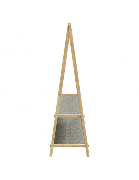 Appendiabiti con Ripiani 132x45,5x150,5 cm in Bambù