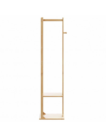 Appendiabiti con Ganci e Ripiani 38,5x30x156 cm in Bambù