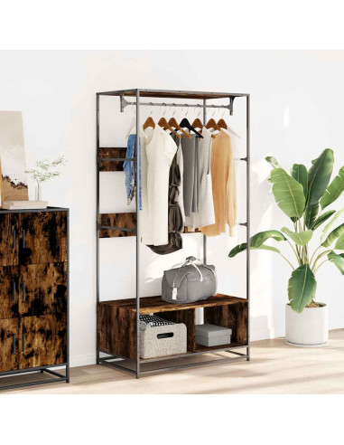 Armadio Rovere Fumo 90x50x180 cm in Truciolato