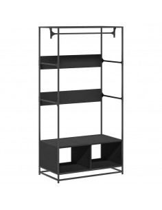 Armadio Nero 90x50x180 cm in Truciolato