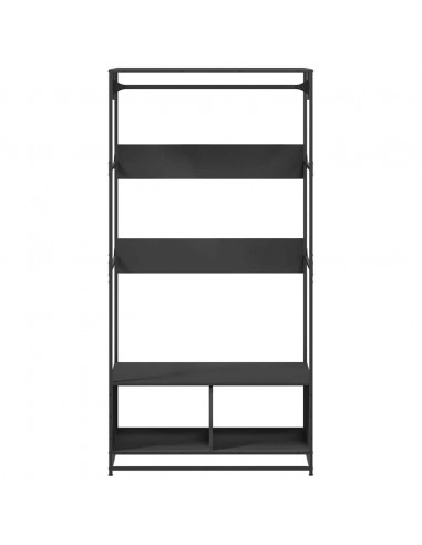 Armadio Nero 90x50x180 cm in Truciolato