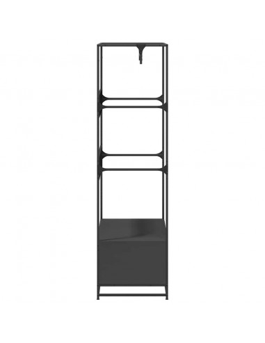 Armadio Nero 90x50x180 cm in Truciolato