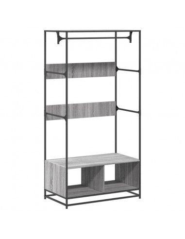 Armadio Grigio Sonoma 90x50x180 cm in Truciolato