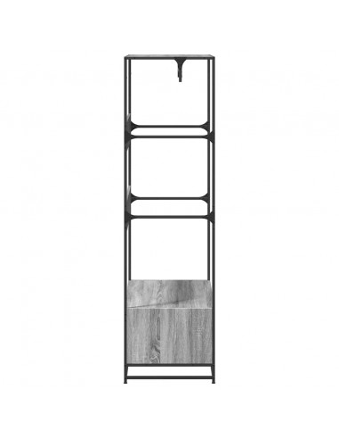 Armadio Grigio Sonoma 90x50x180 cm in Truciolato