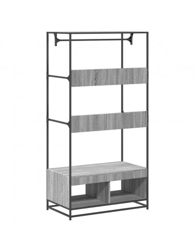 Armadio Grigio Sonoma 90x50x180 cm in Truciolato