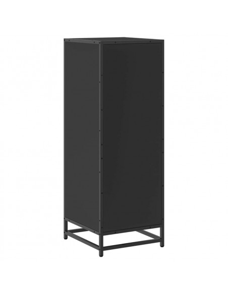 Armadietto da Bagno Nero 35x37,5x100 cm in Legno Multistrato