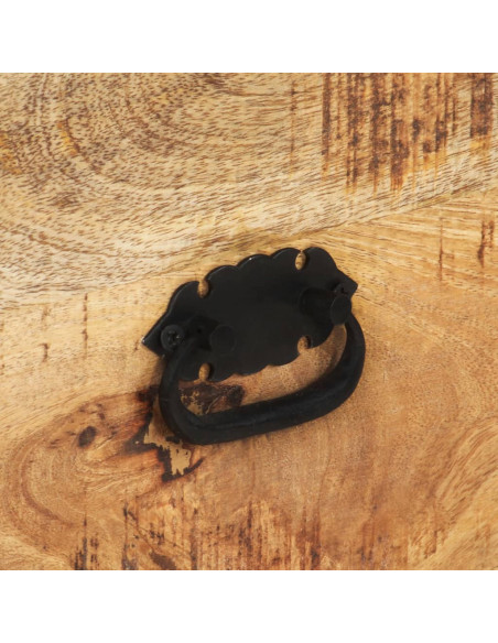 Armadietto con Ruote 70x40x75 cm in Legno Massello di Mango