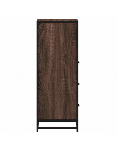 Armadietto Bagno Rovere Marrone 35x37,5x100cm Legno Multistrato