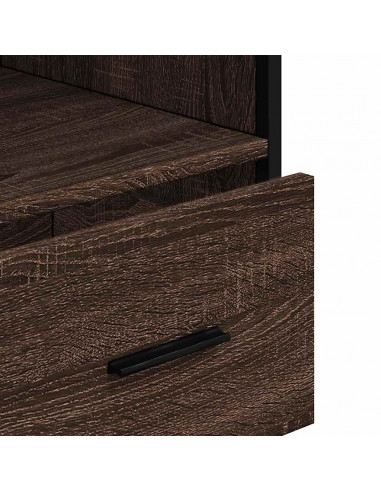 Armadietto Bagno Rovere Marrone 35x37,5x100cm Legno Multistrato