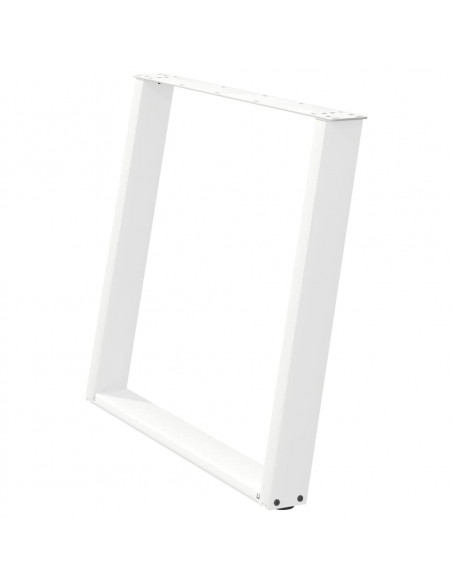 Gambe Tavolo Pranzo a U 2 pz Bianco 90x(72-73)cm Acciaio