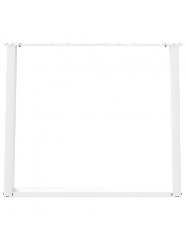 Gambe Tavolo Pranzo a U 2 pz Bianco 90x(72-73)cm Acciaio