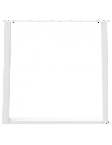 Gambe Tavolo Pranzo a U 2 pz Bianco 80x(72-73) cm Acciaio