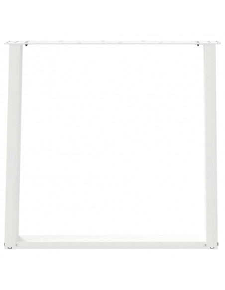 Gambe Tavolo Pranzo a U 2 pz Bianco 80x(72-73) cm Acciaio
