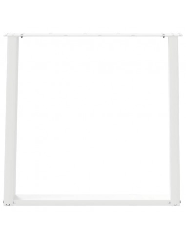 Gambe Tavolo Pranzo a U 2 pz Bianco 70x(72-73) cm Acciaio