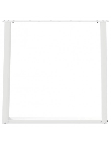 Gambe Tavolo Pranzo a U 2 pz Bianco 70x(72-73) cm Acciaio
