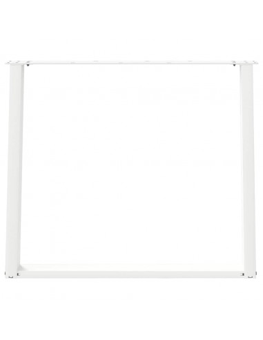 Gambe Tavolo Pranzo a U 2 pz Bianco 100x(72-73) cm Acciaio