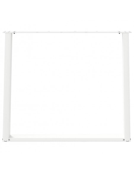 Gambe Tavolo Pranzo a U 2 pz Bianco 100x(72-73) cm Acciaio