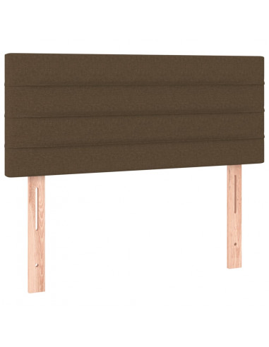 Giroletto a Molle con Materasso Marrone Scuro 120x200cm Tessuto