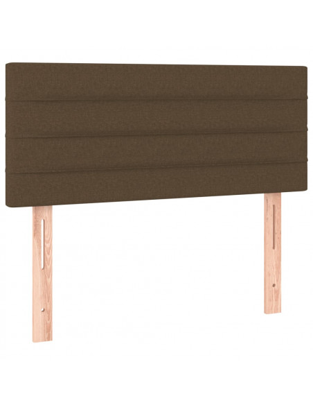 Giroletto a Molle con Materasso Marrone Scuro 120x200cm Tessuto
