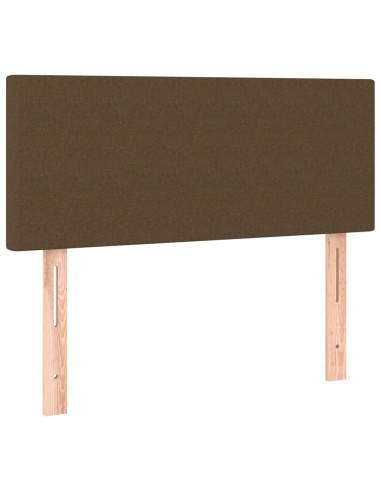 Giroletto a Molle con Materasso Marrone Scuro 120x200cm Tessuto