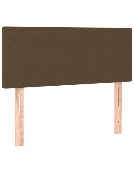 Giroletto a Molle con Materasso Marrone Scuro 120x200cm Tessuto