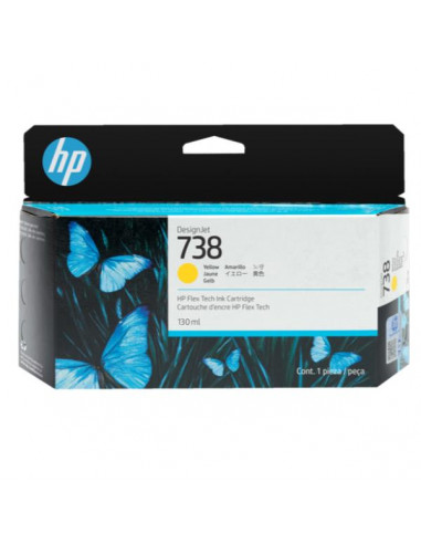 HP 738 130-ML YELLOW DESIGNJET INK