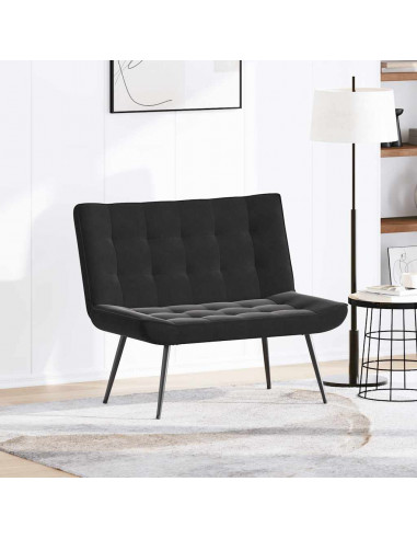 Panca Nera 110x74x84 cm in Velluto